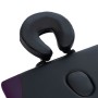 Camilla de masaje plegable 2 zonas aluminio negro y morado de vidaXL, Mesas de masaje - Ref: Foro24-110231, Precio: 169,17 €,...