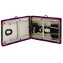 Camilla de masaje plegable 2 zonas aluminio negro y morado de vidaXL, Mesas de masaje - Ref: Foro24-110231, Precio: 169,17 €,...