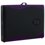 Camilla de masaje plegable 2 zonas aluminio negro y morado de vidaXL, Mesas de masaje - Ref: Foro24-110231, Precio: 169,17 €,...