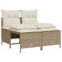 Juego de sofás jardín con cojines 4 pzas ratán sintético beige de vidaXL, Conjuntos de jardín - Ref: Foro24-368375, Precio: 2...