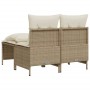 Juego de sofás jardín con cojines 4 pzas ratán sintético beige de vidaXL, Conjuntos de jardín - Ref: Foro24-368375, Precio: 2...