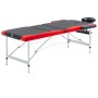 Camilla de masaje plegable 3 zonas aluminio negro y rojo de vidaXL, Mesas de masaje - Ref: Foro24-110238, Precio: 174,62 €, D...