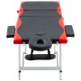Camilla de masaje plegable 3 zonas aluminio negro y rojo de vidaXL, Mesas de masaje - Ref: Foro24-110238, Precio: 174,62 €, D...