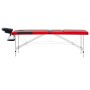 Camilla de masaje plegable 3 zonas aluminio negro y rojo de vidaXL, Mesas de masaje - Ref: Foro24-110238, Precio: 174,62 €, D...
