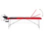 Camilla de masaje plegable 3 zonas aluminio negro y rojo de vidaXL, Mesas de masaje - Ref: Foro24-110238, Precio: 174,62 €, D...