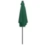 Sombrilla con luces LED y palo de aluminio verde 300 cm de vidaXL, Sombrillas - Ref: Foro24-47360, Precio: 111,21 €, Descuent...