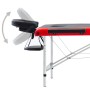 Camilla de masaje plegable 3 zonas aluminio negro y rojo de vidaXL, Mesas de masaje - Ref: Foro24-110238, Precio: 174,62 €, D...