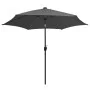 Sombrilla con luces LED y palo de aluminio gris antracita 300cm de vidaXL, Sombrillas - Ref: Foro24-47362, Precio: 114,01 €, ...