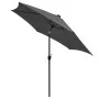 Sombrilla con luces LED y palo de aluminio gris antracita 300cm de vidaXL, Sombrillas - Ref: Foro24-47362, Precio: 114,01 €, ...
