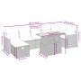 Set de sofás de jardín 8 pzas y cojines ratán sintético gris de vidaXL, Conjuntos de jardín - Ref: Foro24-3276049, Precio: 48...