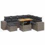 Set de sofás de jardín 8 pzas y cojines ratán sintético gris de vidaXL, Conjuntos de jardín - Ref: Foro24-3275944, Precio: 52...