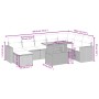 Set de muebles de jardín 9 pzas y cojines ratán sintético gris de vidaXL, Conjuntos de jardín - Ref: Foro24-3271452, Precio: ...