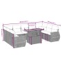 Set de sofás de jardín 10 pzas con cojines ratán sintético gris de vidaXL, Conjuntos de jardín - Ref: Foro24-3272341, Precio:...