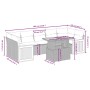 Set de sofás de jardín 8 pzas y cojines ratán sintético gris de vidaXL, Conjuntos de jardín - Ref: Foro24-3273874, Precio: 53...