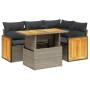 Juego de sofás jardín con cojines 5 pzas ratán sintético gris de vidaXL, Conjuntos de jardín - Ref: Foro24-3273944, Precio: 3...