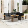 Set de sofás de jardín 7 piezas con cojines ratán PE gris de vidaXL, Conjuntos de jardín - Ref: Foro24-3273538, Precio: 467,4...