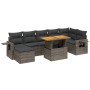 Set de sofás de jardín 8 pzas y cojines ratán sintético gris de vidaXL, Conjuntos de jardín - Ref: Foro24-3275713, Precio: 51...
