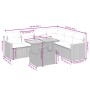 Set de sofás de jardín 7 piezas con cojines ratán PE gris de vidaXL, Conjuntos de jardín - Ref: Foro24-3273097, Precio: 435,8...