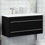 Mueble de baño con lavabo integrado negro de vidaXL, Tocadores de baño - Ref: Foro24-3278795, Precio: 363,76 €, Descuento: %