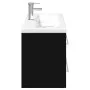 Mueble de baño con lavabo integrado negro de vidaXL, Tocadores de baño - Ref: Foro24-3278795, Precio: 349,17 €, Descuento: %