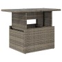 Mesa de jardín superficie de vidrio ratán PE gris 100x55x73 cm de vidaXL, Mesas de jardín - Ref: Foro24-366121, Precio: 102,5...