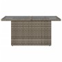 Mesa de jardín superficie de vidrio ratán PE gris 100x55x73 cm de vidaXL, Mesas de jardín - Ref: Foro24-366121, Precio: 102,5...