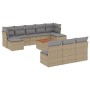 Set de sofás de jardín 11pzas con cojines ratán sintético beige en Conjuntos de jardín | Comprar online en Foru.es
