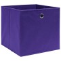 Cajas de almacenaje 10 uds tela morado 32x32x32 cm de vidaXL, Cestas para almacenaje - Ref: Foro24-288355, Precio: 54,29 €, D...