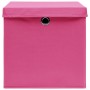 Cajas de almacenaje con tapas 4 uds tela rosa 32x32x32 cm de vidaXL, Cestas para almacenaje - Ref: Foro24-288346, Precio: 31,...