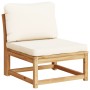 Juego de muebles jardín 6 pzas con cojines madera maciza acacia de vidaXL, Sofás modulares de exterior - Ref: Foro24-3214301,...