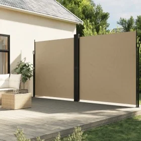 Beige retractable side awning 200x1200 cm by vidaXL, Umbrellas - Ref: Foro24-4004855, Price: 169,75 €, Discount: %