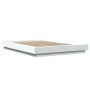Estructura de cama con LED madera ingeniería blanco 120x200 cm de vidaXL, Camas y somieres - Ref: Foro24-3281105, Precio: 178...