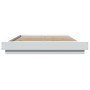 Estructura de cama con LED madera ingeniería blanco 120x200 cm de vidaXL, Camas y somieres - Ref: Foro24-3281105, Precio: 178...