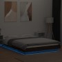Estructura cama con luces LED madera marrón roble 120x200 cm de vidaXL, Camas y somieres - Ref: Foro24-3281111, Precio: 176,7...