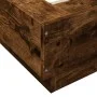 Bed frame with LED lights smoked oak wood 75x190 cm by vidaXL, Beds and slatted bases - Ref: Foro24-3281158, Price: 137,89 €,...