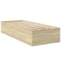 Estructura de cama madera de ingeniería roble Sonoma 75x190 cm de vidaXL, Camas y somieres - Ref: Foro24-841988, Precio: 67,1...