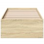 Estructura de cama madera de ingeniería roble Sonoma 75x190 cm de vidaXL, Camas y somieres - Ref: Foro24-841988, Precio: 67,1...