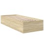 Estructura de cama madera de ingeniería roble Sonoma 75x190 cm de vidaXL, Camas y somieres - Ref: Foro24-841988, Precio: 67,1...