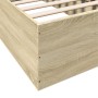 Estructura de cama madera de ingeniería roble Sonoma 75x190 cm de vidaXL, Camas y somieres - Ref: Foro24-841988, Precio: 67,1...