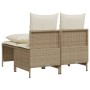 Juego de sofás jardín con cojines 4 pzas ratán sintético beige de vidaXL, Conjuntos de jardín - Ref: Foro24-368384, Precio: 1...