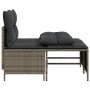 Set de sofás de jardín 4 pzas y cojines ratán sintético gris de vidaXL, Conjuntos de jardín - Ref: Foro24-368373, Precio: 173...