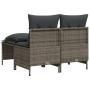 Set de sofás de jardín 4 pzas y cojines ratán sintético gris de vidaXL, Conjuntos de jardín - Ref: Foro24-368373, Precio: 173...