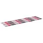 Sun lounger with red checkered cushion solid teak wood by vidaXL, Loungers - Ref: Foro24-3063019, Price: 297,96 €, Discount: %