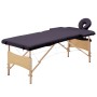 Camilla de masaje plegable 2 zonas madera morado de vidaXL, Mesas de masaje - Ref: Foro24-110186, Precio: 169,64 €, Descuento: %