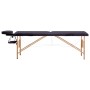 Camilla de masaje plegable 2 zonas madera morado de vidaXL, Mesas de masaje - Ref: Foro24-110186, Precio: 169,64 €, Descuento: %
