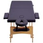 Camilla de masaje plegable 2 zonas madera morado de vidaXL, Mesas de masaje - Ref: Foro24-110186, Precio: 169,64 €, Descuento: %