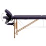 Camilla de masaje plegable 2 zonas madera morado de vidaXL, Mesas de masaje - Ref: Foro24-110186, Precio: 169,64 €, Descuento: %