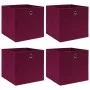 Cajas de almacenaje 4 uds tela rojo oscuro 32x32x32 cm de vidaXL, Cestas para almacenaje - Ref: Foro24-288341, Precio: 24,87 ...