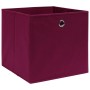 Cajas de almacenaje 4 uds tela rojo oscuro 32x32x32 cm de vidaXL, Cestas para almacenaje - Ref: Foro24-288341, Precio: 25,36 ...