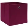 Cajas de almacenaje 4 uds tela rojo oscuro 32x32x32 cm de vidaXL, Cestas para almacenaje - Ref: Foro24-288341, Precio: 24,87 ...